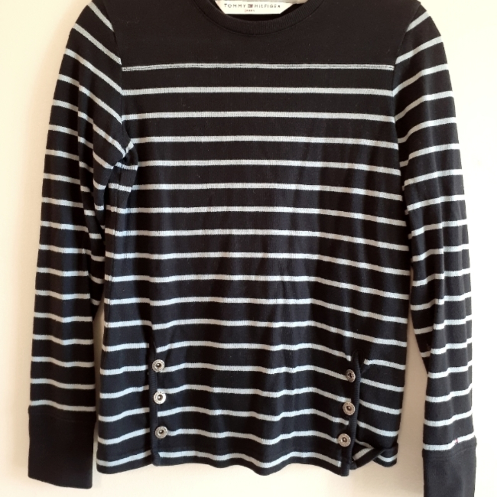 Tommy Hilfiger size M navy striped sweater